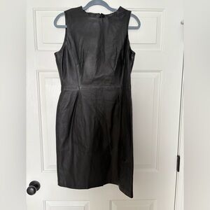 Vintage Newport News Black Leather Mini Dress